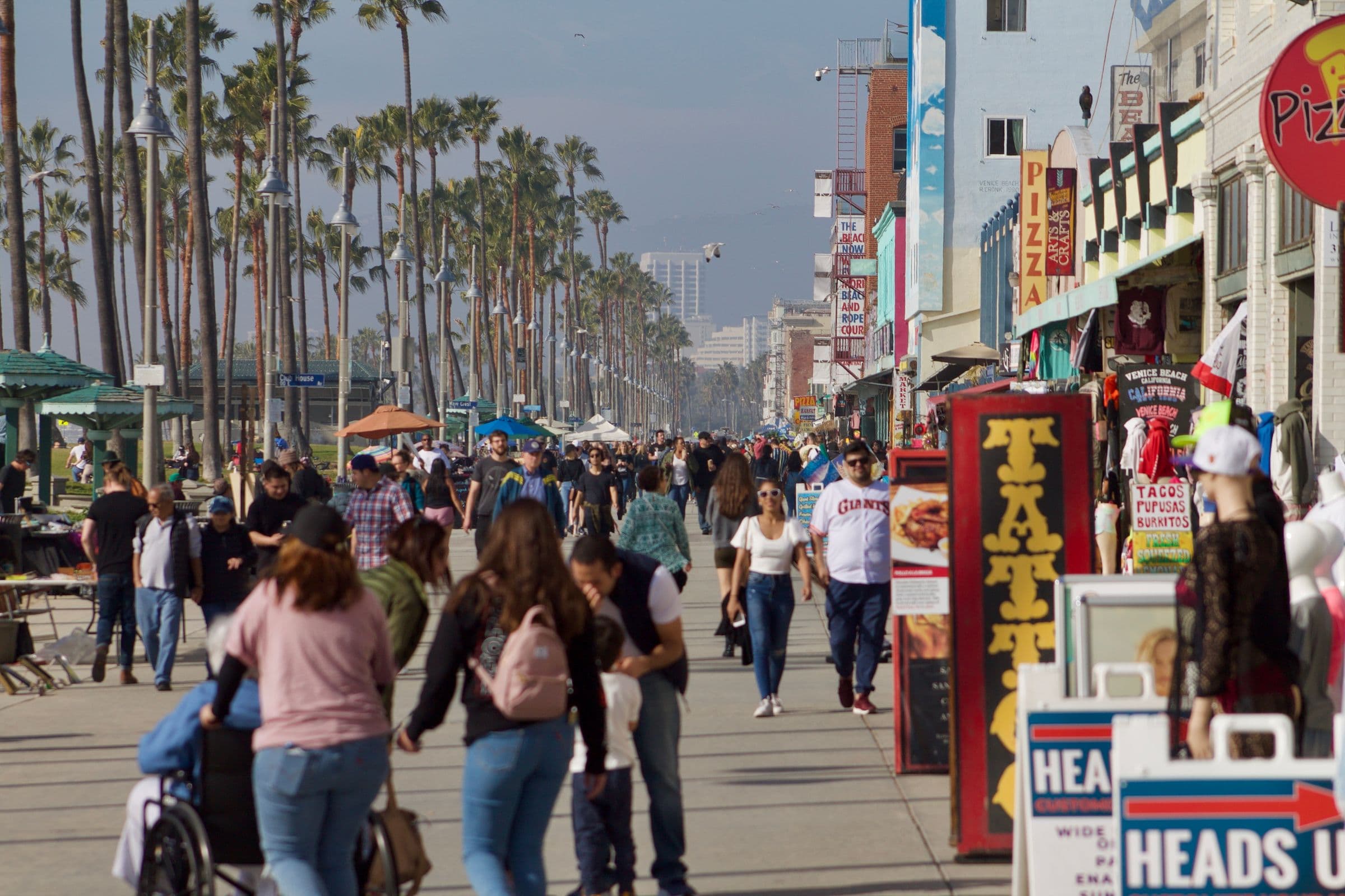 A Los Angeles street scene near Venice Beach